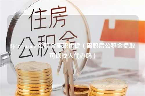 永安公积金离职代提（离职后公积金提取可以找人代办吗）